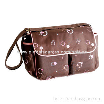 Diaper Bag for Babies, Made of Microfiber, Brand Name Design with Many Compartment Pockets